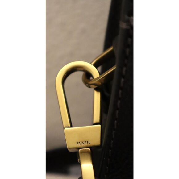 Fossil SHB3070001 Women's Black Ainsley LiteHide Leather Sm. Flap Crossbody - Picture 7 of 16